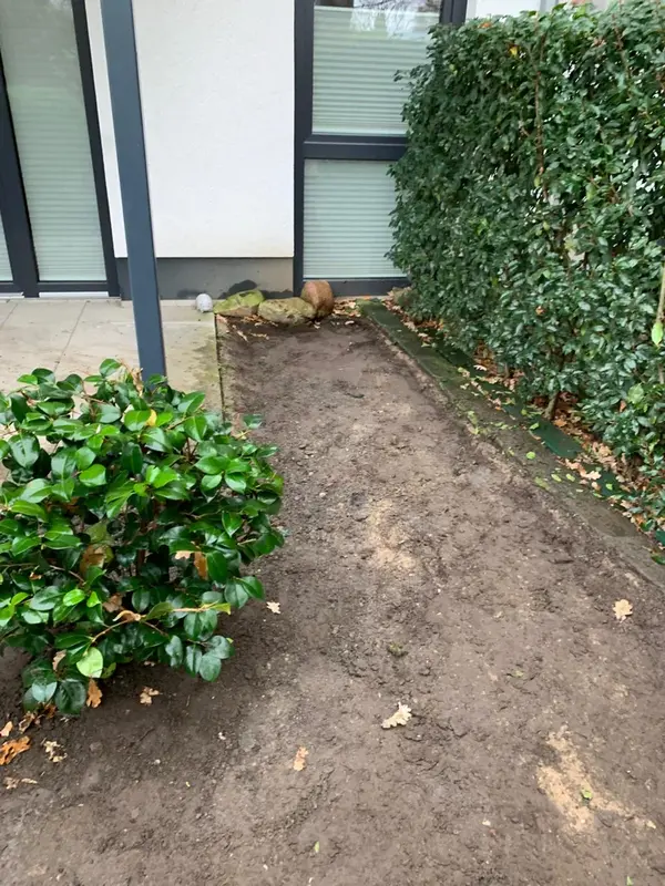 Gartenneuanlage am Wohnhaus