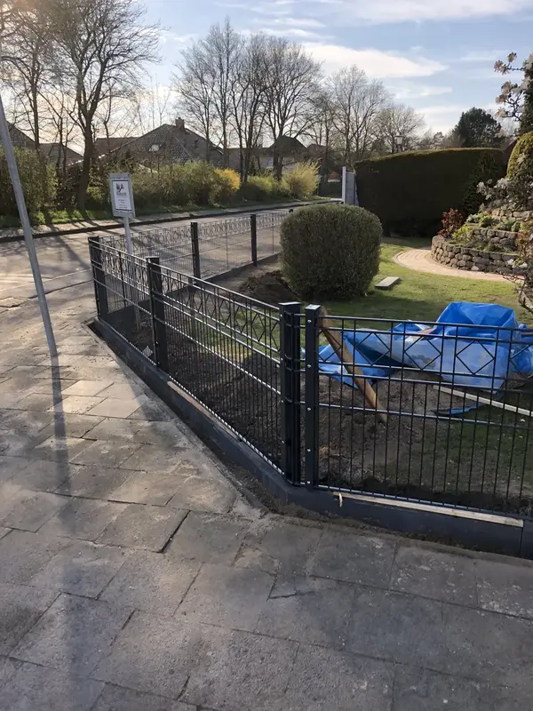 Ecklösung Zaunmontage